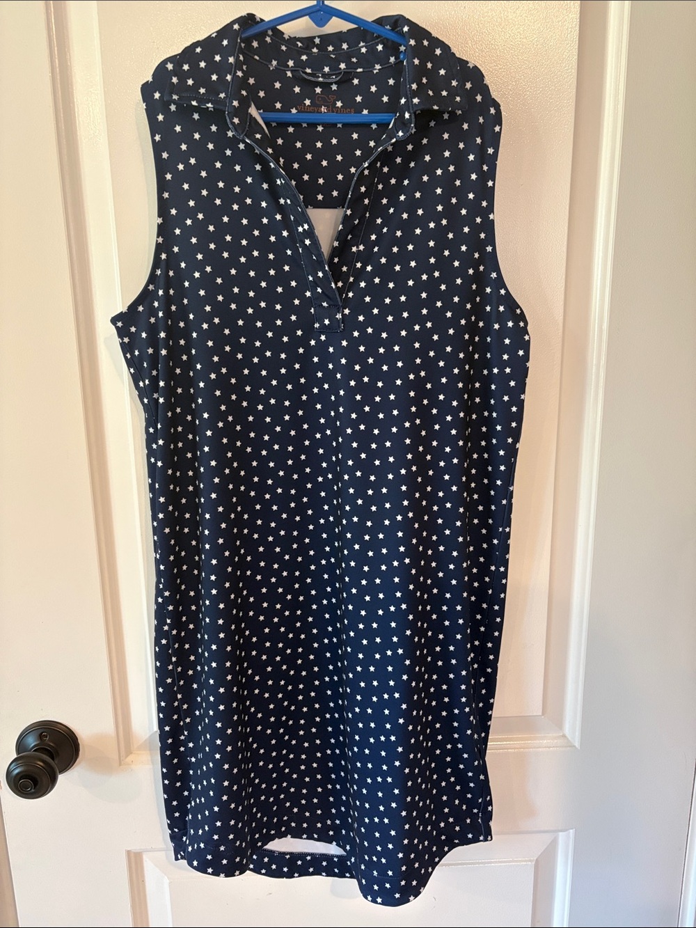 Women’s Vineyard Vines Sankaty Lucaya Dress - Navy Star Print, XXS